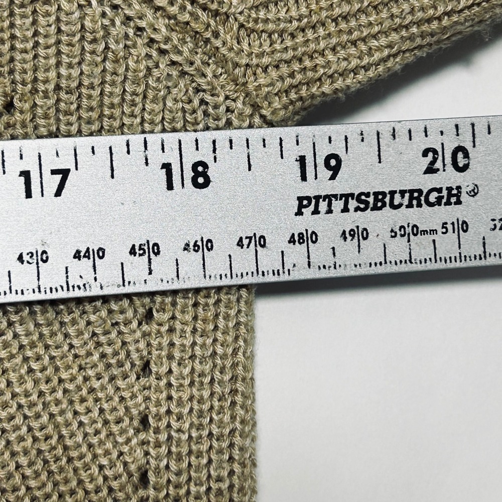 Cabi Cardigan Women M Tan Longline Hook Eye Ribbed Knit Duster 3359 Neutral Core - Picture 4 of 11